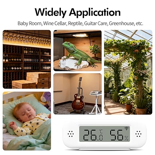 eMylo WiFi Thermometer Hygrometer Sensor, Wireless Indoor Temperature Humidity - Image 7