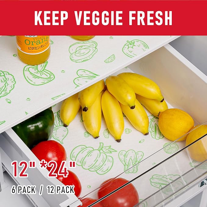 Cooyes Refrigerator Liners, Premium Absorbent Fridge Mats Non-Slip Washable - Image 5