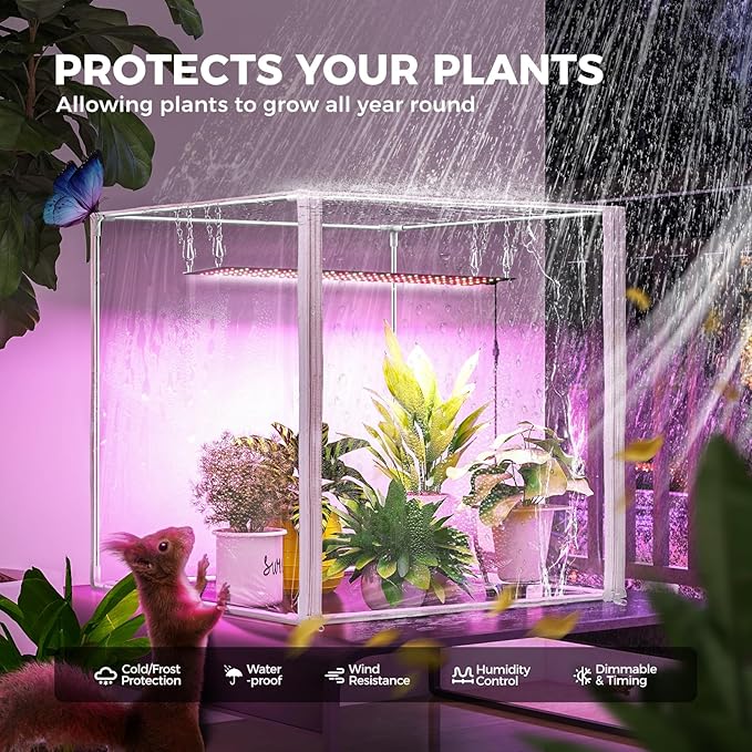 Barrina Indoor Greenhouse with Grow Light, with 40W Seed Starting LED Indoor - Image 2