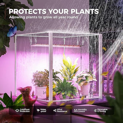 Barrina Indoor Greenhouse with Grow Light, with 40W Seed Starting LED Indoor - Image 2