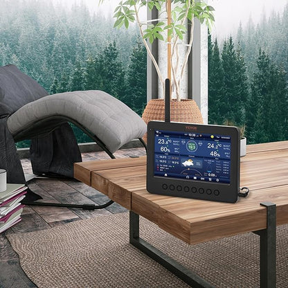 VEVOR 7-in-1 Wi-Fi Solar Self-Charging Weather Station - Image 9