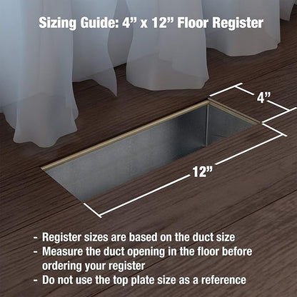 Imperial Manufacturing RG1471 Louvered Plastic Floor Register - Image 6