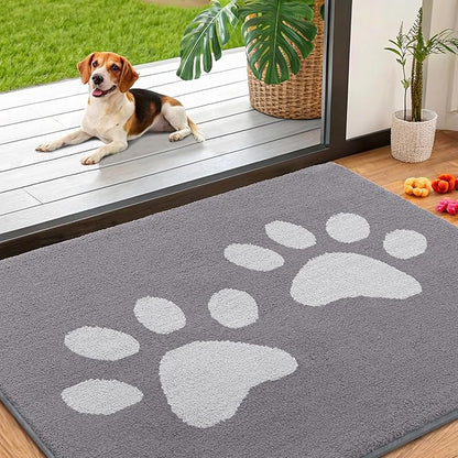 Smiry Dog Door Mat for Muddy Paws, Absorbs Moisture and Dirt, Low-Profile by Smiry