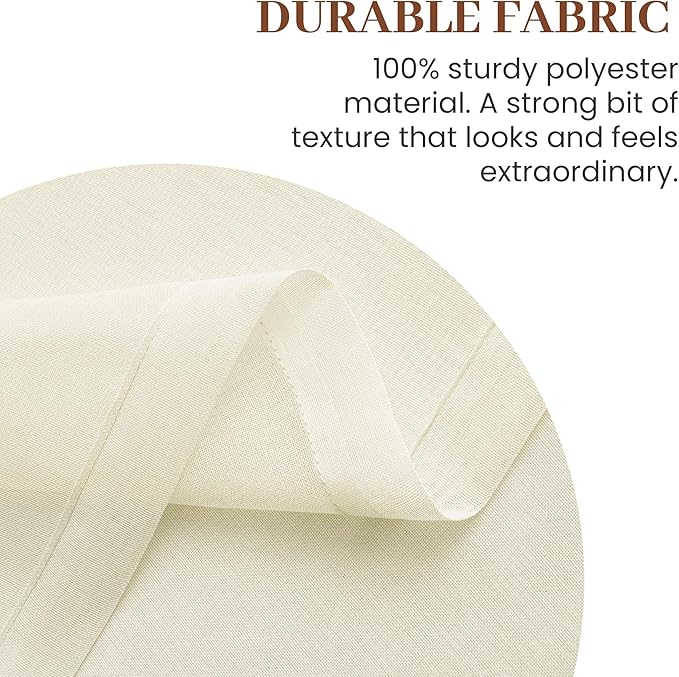 Dreaming Casa Solid Sheer Curtains 84 Inches Long Ivory Rod Pocket Voile - Image 4