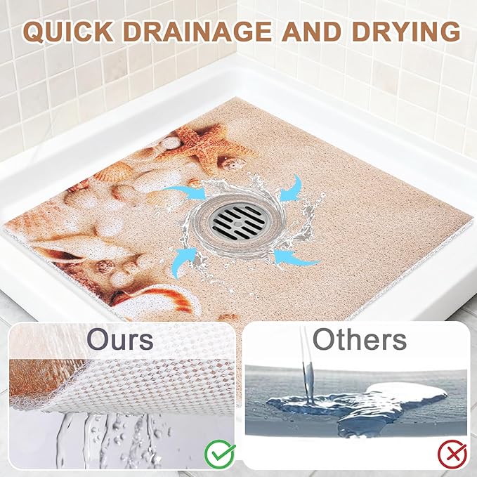 Square Shower Mat Non Slip: 32x32 Inch Extra Large Shower Mats - Image 6