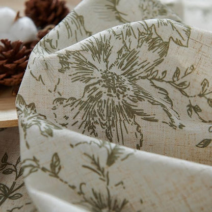 jinchan Linen Blend Floral Curtains - Image 9