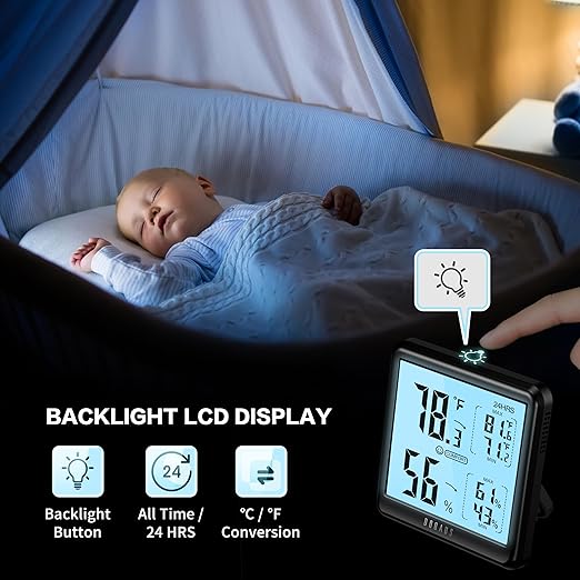DOQAUS Room Thermometer Hygrometer, Digital Indoor Thermometer - Image 2