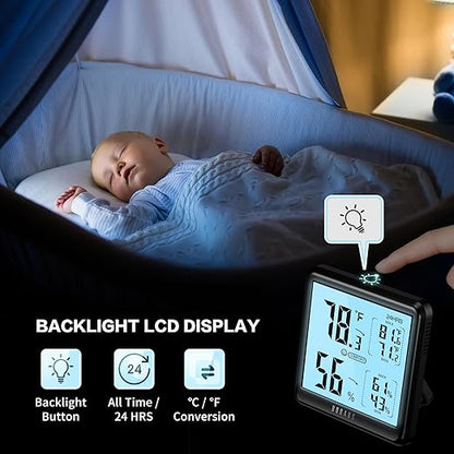 DOQAUS Room Thermometer Hygrometer, Digital Indoor Thermometer - Image 2