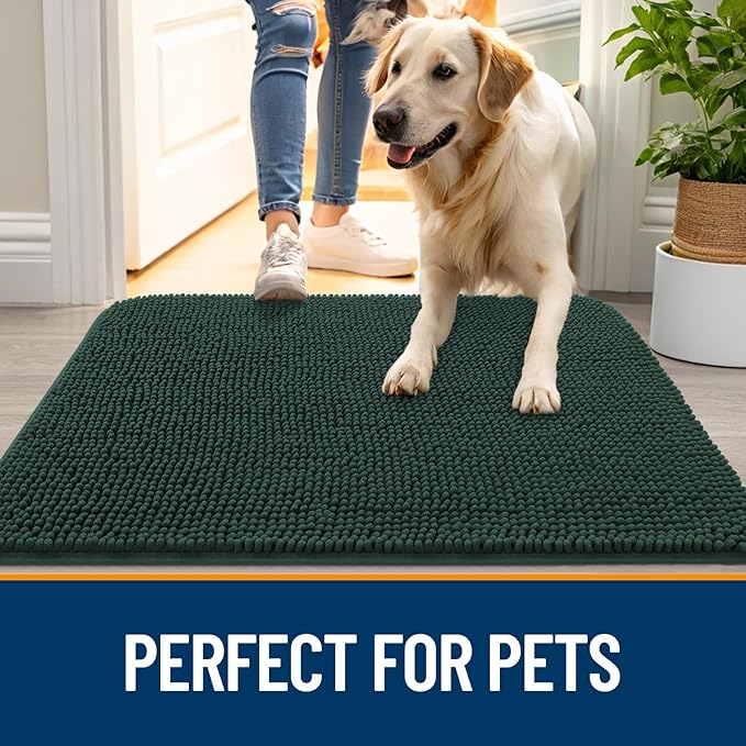 OLANLY Dog Door Mat for Muddy Paws 40x24, Absorbs Moisture and Dirt, Absorbent - Image 6