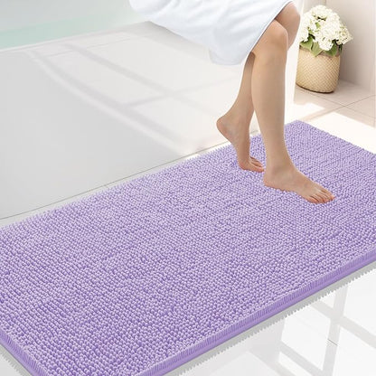 Smiry Luxury Chenille Bathroom Rugs 44x24, Extra Soft and Absorbent Shaggy Bath by Smiry