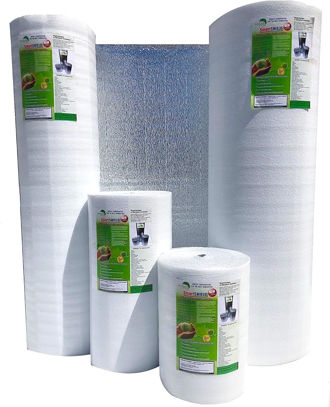 SmartSHIELD -3mm 16"x50ft Reflective Insulation roll, Foam Core Radiant Barrier by AGANS
