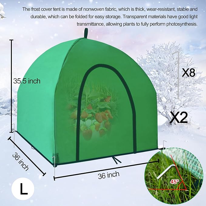 36″*36″*35.5″, Mini Greenhouse Winter Plant Warm Covers - Image 3