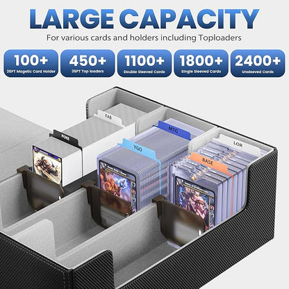 Card Storage Box For Trading Cards 1800+, Card Deck Box - Image 2