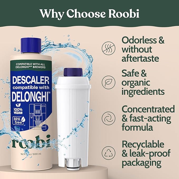 Roobi DeLonghi Compatible Cleaning Descaling Kit. Includes 1 Bottle of - Image 5