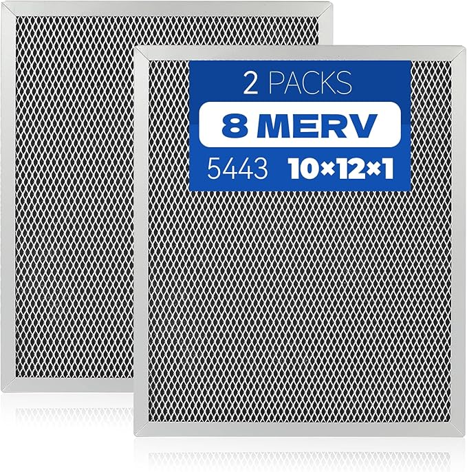 2-Packs 5443 Washable MERV 8 Dehumidifier Filter 10x12x1 Compatible by XFIBER