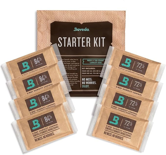 Boveda Starter Kit Bundle: Season a Wood Storage Box Plus Maintain Humidity by Boveda