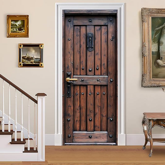 3D Door Stickers, Peel and Stick Vinyl Wallpaper, Self-Adhesive Mural by BVBOX