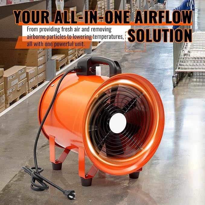 dreamdragon Upgraded 10-Inch Utility Blower Fan，Portable Industrial Exhaust Fan - Image 5