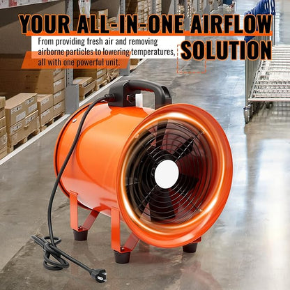 dreamdragon Upgraded 12-Inch Utility Blower Fan, Portable Industrial Exhaust Fan - Image 5