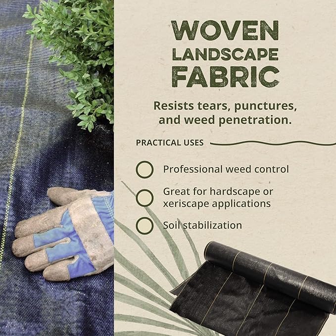 Dewitt Pro-5 Weed Barrier Fabric 5 oz, 6 x 250 Feet – Heavy-Duty Woven - Image 3