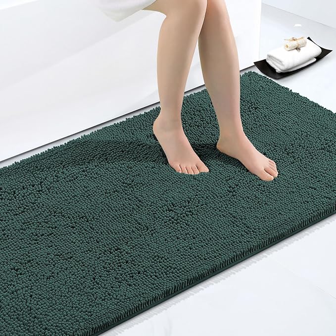 Smiry Luxury Chenille Bathroom Rugs 40x32, Extra Soft and Absorbent Shaggy Bath by Smiry
