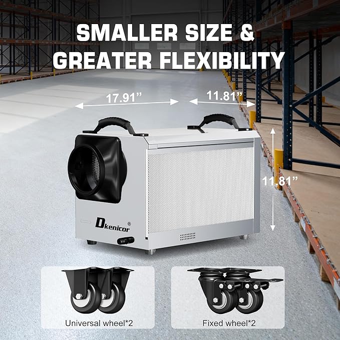 145 Pints Commercial Dehumidifier, Industrial Water Damage Unit up to 6 - Image 7