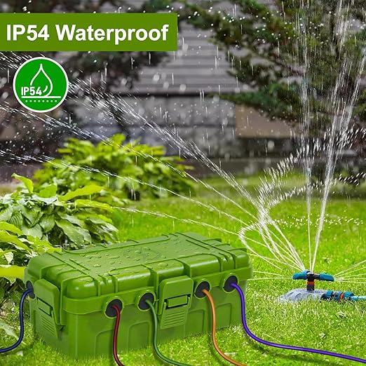 Medium Outdoor Electrical Box, IP54 Waterproof Extension Cord Cover w/ 6 Cable - Image 2