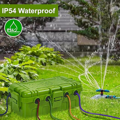 Medium Outdoor Electrical Box, IP54 Waterproof Extension Cord Cover w/ 6 Cable - Image 2