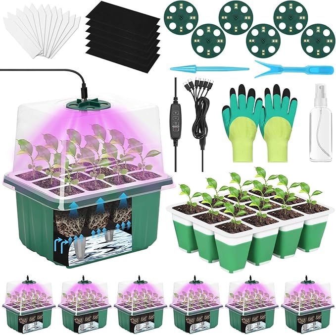Mckanti 6 Set Self-Watering Seed Starter Tray Kits by Mckanti