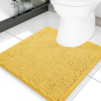 Smiry Luxury Chenille Toilet Rugs U-Shaped 20x20, Soft Absorbent Non-Slip by Smiry