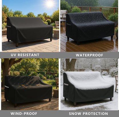 Waterproof Patio Loveseat Cover, 76W x 32.7D x 33H inches Heavy Duty 600D - Image 7