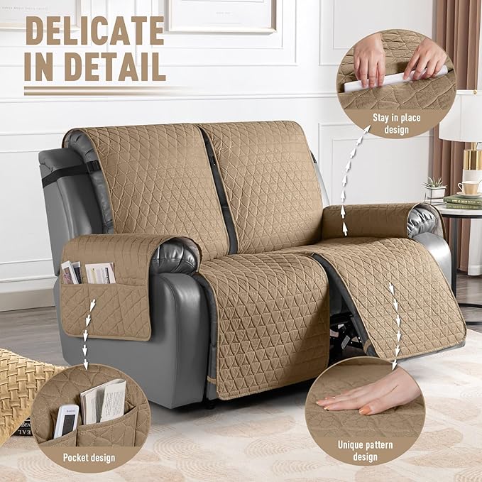 TAOCOCO 100% Waterproof Recliner Cover, Non-Slip Washable Reclining Couch Cover - Image 6