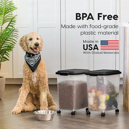 IRIS USA Dog Food Storage Container, 2 Pack, Airtight Seal - Image 8