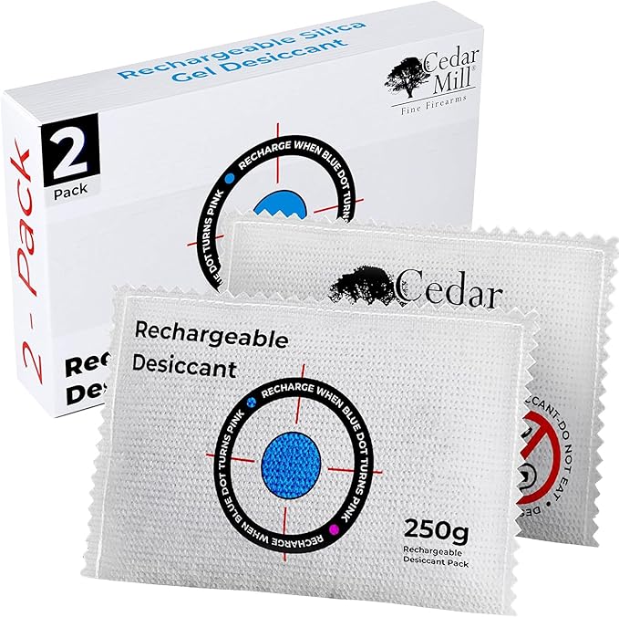 Rechargeable Desiccant Pack – Reusable Moisture Absorber by CedarMillFineFirearms