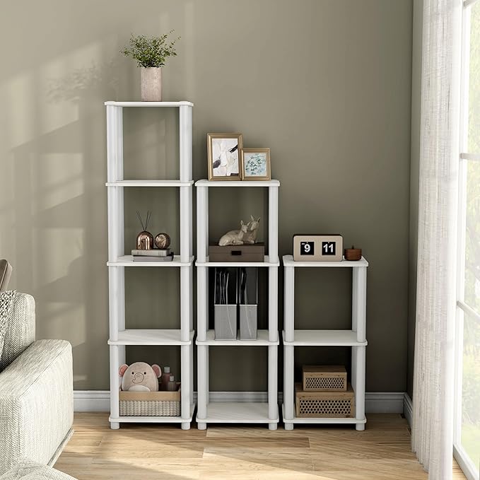 Homes: Inside + Out Apexa Modern 4-Tier Narrow Shelving Units, Collectibles - Image 2