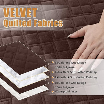 Arfntevss Waterproof Sectional Couch Covers L Shape Washable Velvet Sofa Cover - Image 3