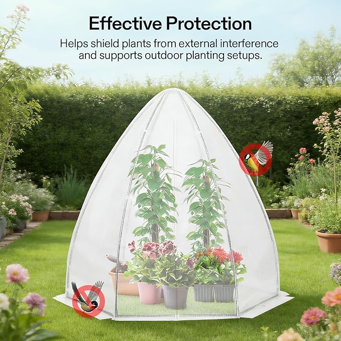 VIVOSUN Portable Mini Greenhouse 72x63x63-Inch Tent-Style Greenhouse, PE Cover - Image 4