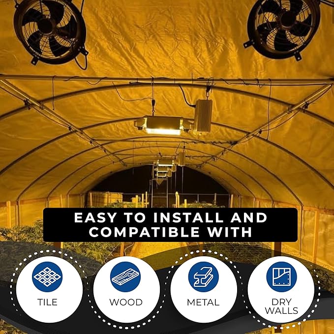 Solar Powered Wall Mount Exhaust Fan, 35 Watt - Image 3