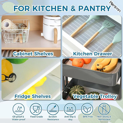 Hersvin Shelf Liners 16 in x 20 ft EVA Drawer Mats, Non-Adhesive Cupboard - Image 7