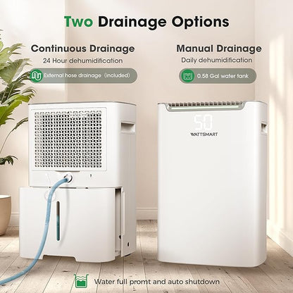 Dehumidifiers for Home with Drain Hose, 75 OZ Water Tank, 4500 Sq.Ft 55 Pints - Image 4