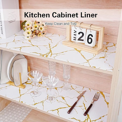 Drawer and Shelf Liner for Kitchen Cabinet, Non-Adhesive Cabinet Liner 18in x - Image 5