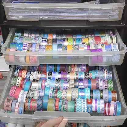 12" x 12" Plastic Scrapbook Paper Storage Cases, Thick Portable Organizers - Image 6