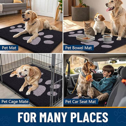 Smiry Dog Door Mat for Muddy Paws, Absorbs Moisture and Dirt, Low-Profile - Image 9