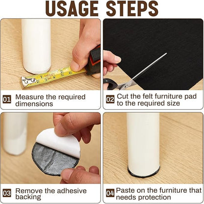 Large Felt Furniture Pads 5 x 60 Inch Non Slip Self Adhesive Heavy Duty - Image 5
