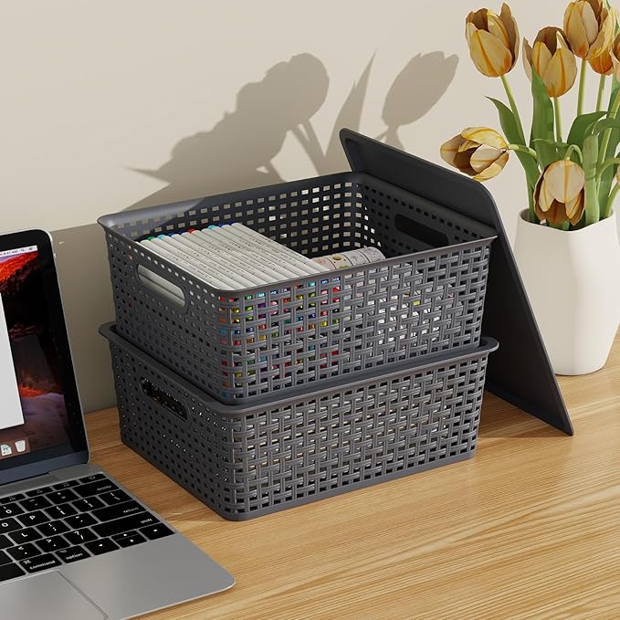 13 Quart Plastic Storage Baskets - Image 5