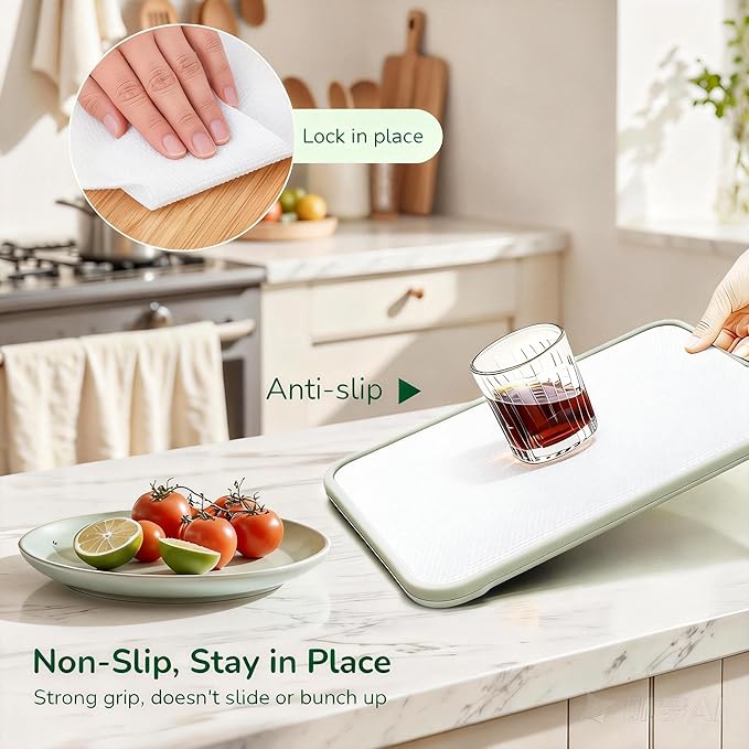 Practical White Shelf Liners for Kitchen Cabinets 18" x10FT, Non-Adhesive - Image 4