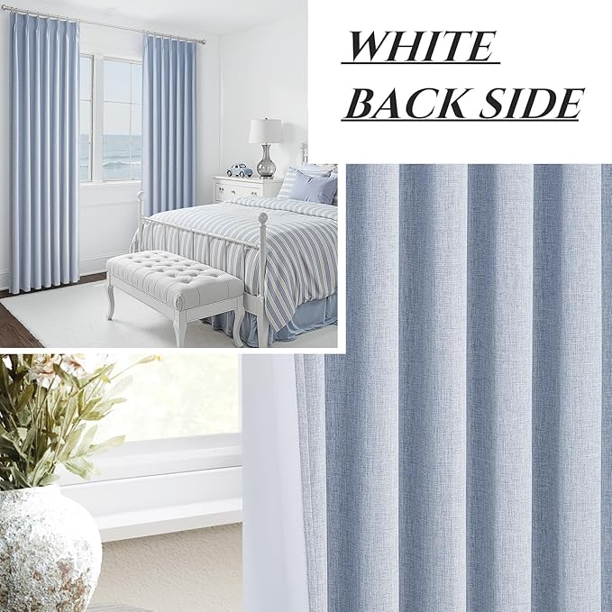 DustyBlue 102 Inches Long Blackout Curtains - Image 6