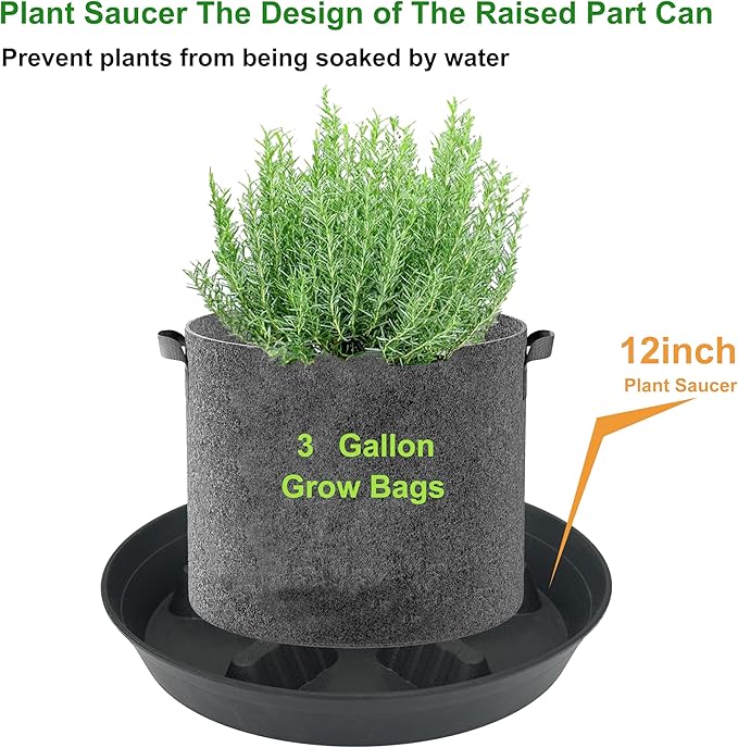 4 Pack Plant Saucer 12 inch, 8 10 14 17 inch, Plant Stand Plastic Plant Saucers - Image 4
