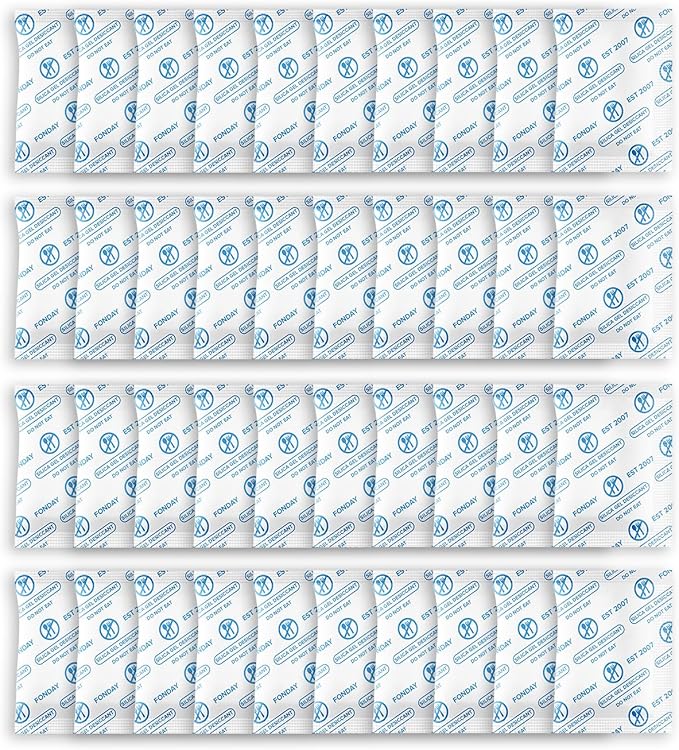 5g x 40 Packs Fonday Food Grade Silica Gel Desiccants Packs Moisture Absorbers by Fonday