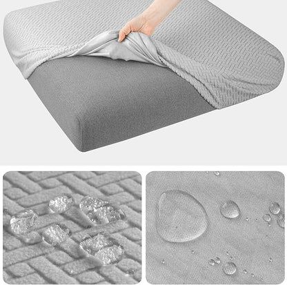 Fuloon Waterproof Couch Cushion Covers, Stretch Sofa Seat Cushion Slipcovers - Image 3